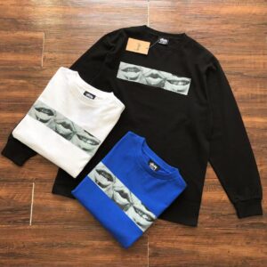 Stussy Phonetic Pigment Dyed White Sweater