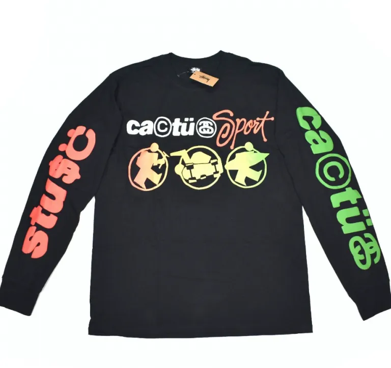 Stussy Cactus Plant Flea Market CPFM Long Sleeve T-shirt Stussy Cactus Plant Flea Market CPFM Long Sleeve T-shirt