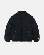 STUSSY DOWN PUFFER NYLON BLACK