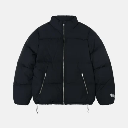 STUSSY DOWN PUFFER NYLON BLACK