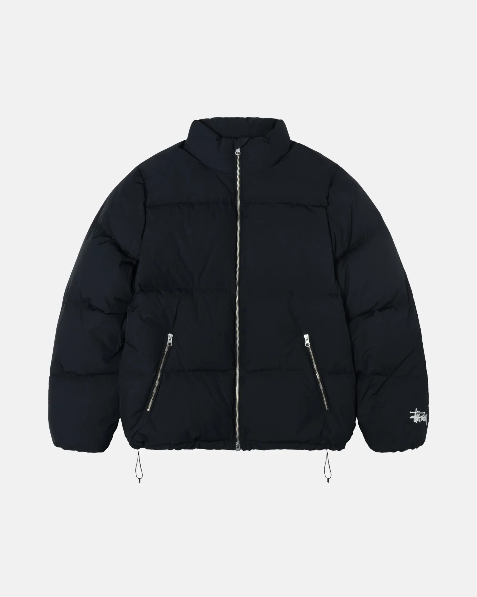 STUSSY DOWN PUFFER NYLON BLACK-96b4-4380 STUSSY DOWN PUFFER NYLON BLACK