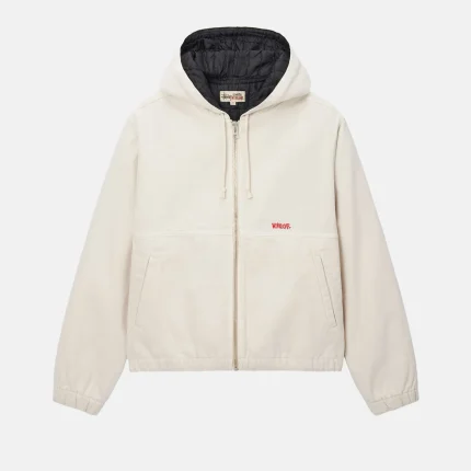 STUSSY WORK JACKET INSULATED CANVAS BONE