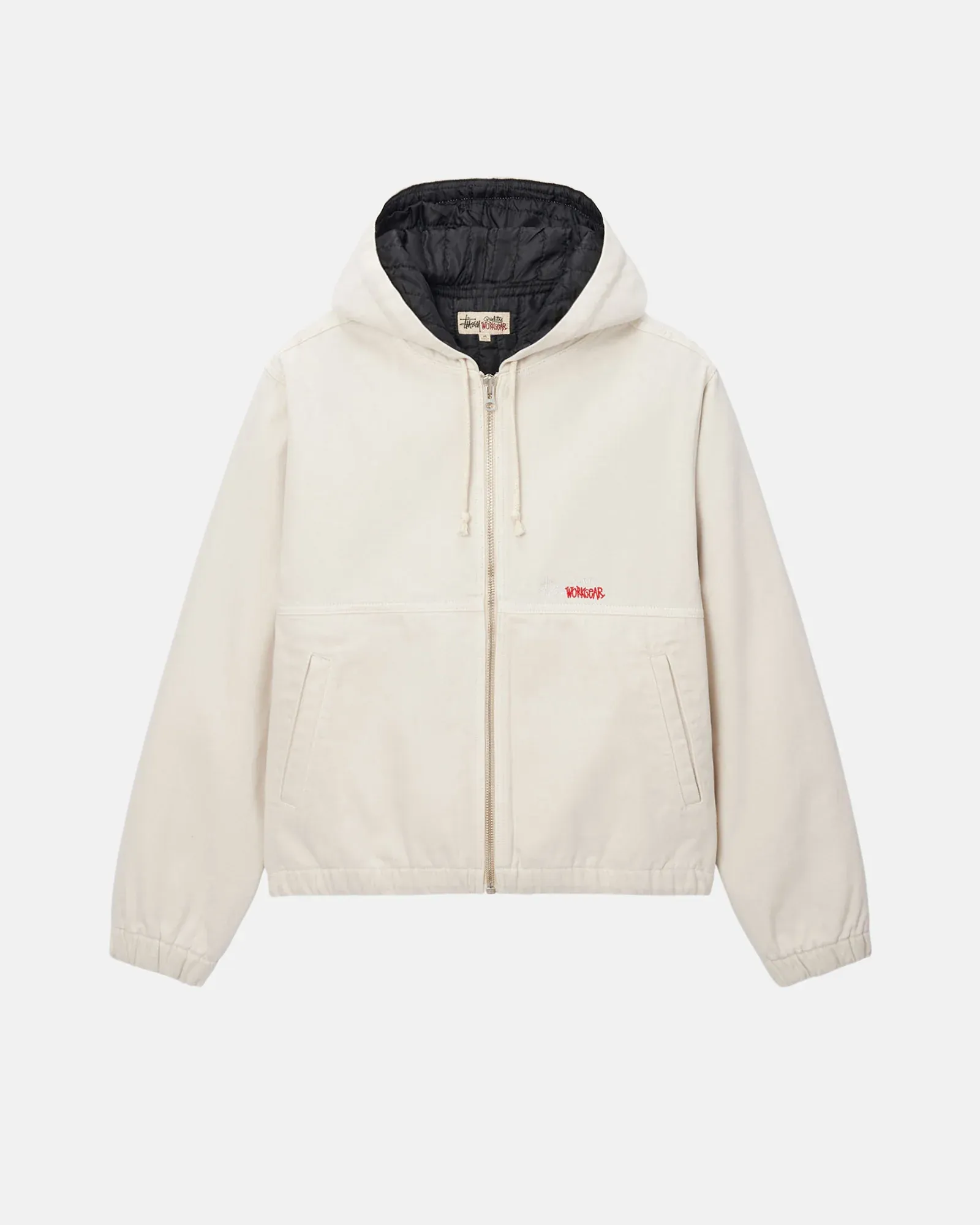 STUSSY WORK JACKET INSULATED CANVAS BONE-9945-42cb STUSSY WORK JACKET INSULATED CANVAS BONE