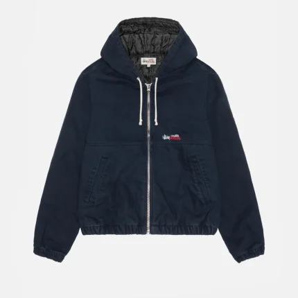 STUSSY WORK JACKET INSULATED CANVAS NAVY