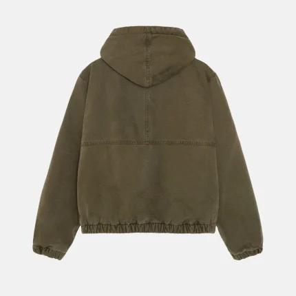 STUSSY WORK JACKET INSULATED CANVAS OLIVE