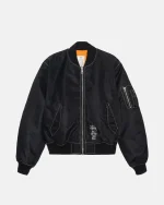 STUSSY BUILT REVERSIBLE BOMBER JACKET BLACK