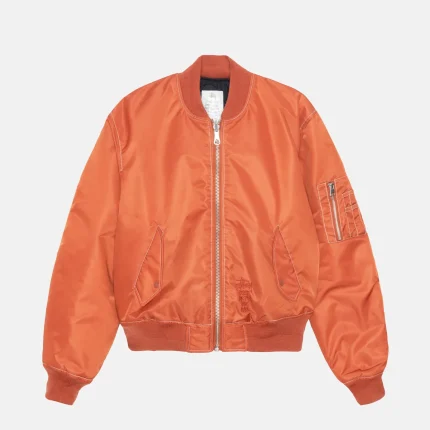 STUSSY BUILT REVERSIBLE BOMBER JACKET BRICK