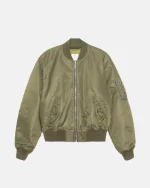 STUSSY BUILT REVERSIBLE BOMBER JACKET OLIVE