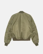 STUSSY BUILT REVERSIBLE BOMBER JACKET OLIVE