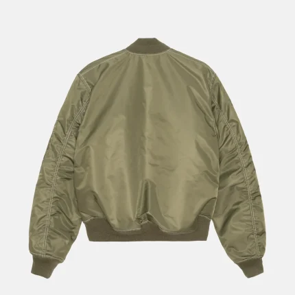 STUSSY BUILT REVERSIBLE BOMBER JACKET OLIVE