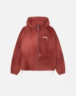 STUSSY BEACH SHELL WAVE DYE MAROON