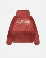 STUSSY BEACH SHELL WAVE DYE MAROON