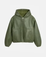 STUSSY WORK JACKET SHEARLING GREEN