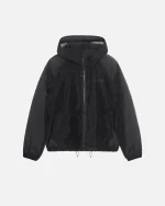 STUSSY BEACH SHELL TRANSPARENT RIPSTOP BLACK