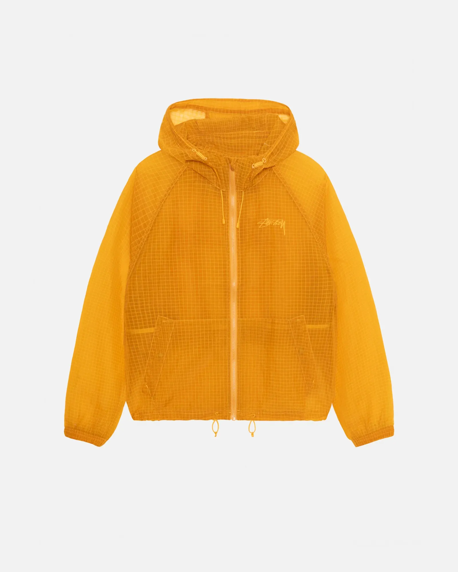 STUSSY BEACH SHELL TRANSPARENT RIPSTOP YELLOW STUSSY BEACH SHELL TRANSPARENT RIPSTOP YELLOW