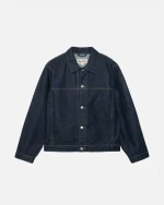 STUSSY TRUCKER JACKET DENIM NAVY