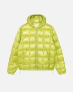 STUSSY MIDWEIGHT HOODED PUFFER LIME