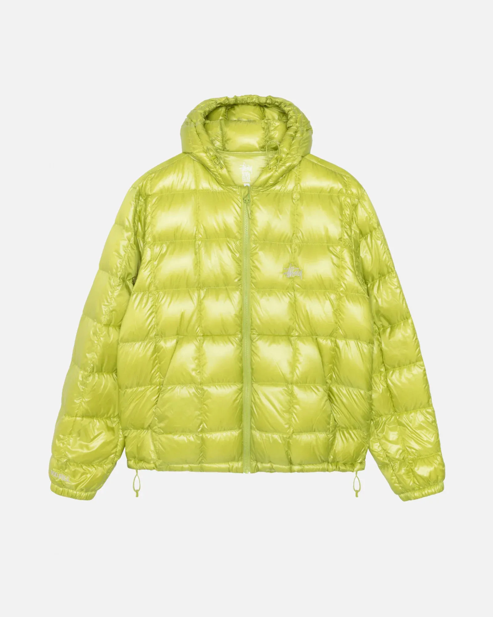 STUSSY MIDWEIGHT HOODED PUFFER LIME STUSSY MIDWEIGHT HOODED PUFFER LIME