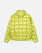 STUSSY MIDWEIGHT HOODED PUFFER LIME