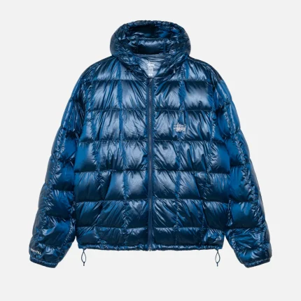 STUSSY MIDWEIGHT HOODED PUFFER ROYAL
