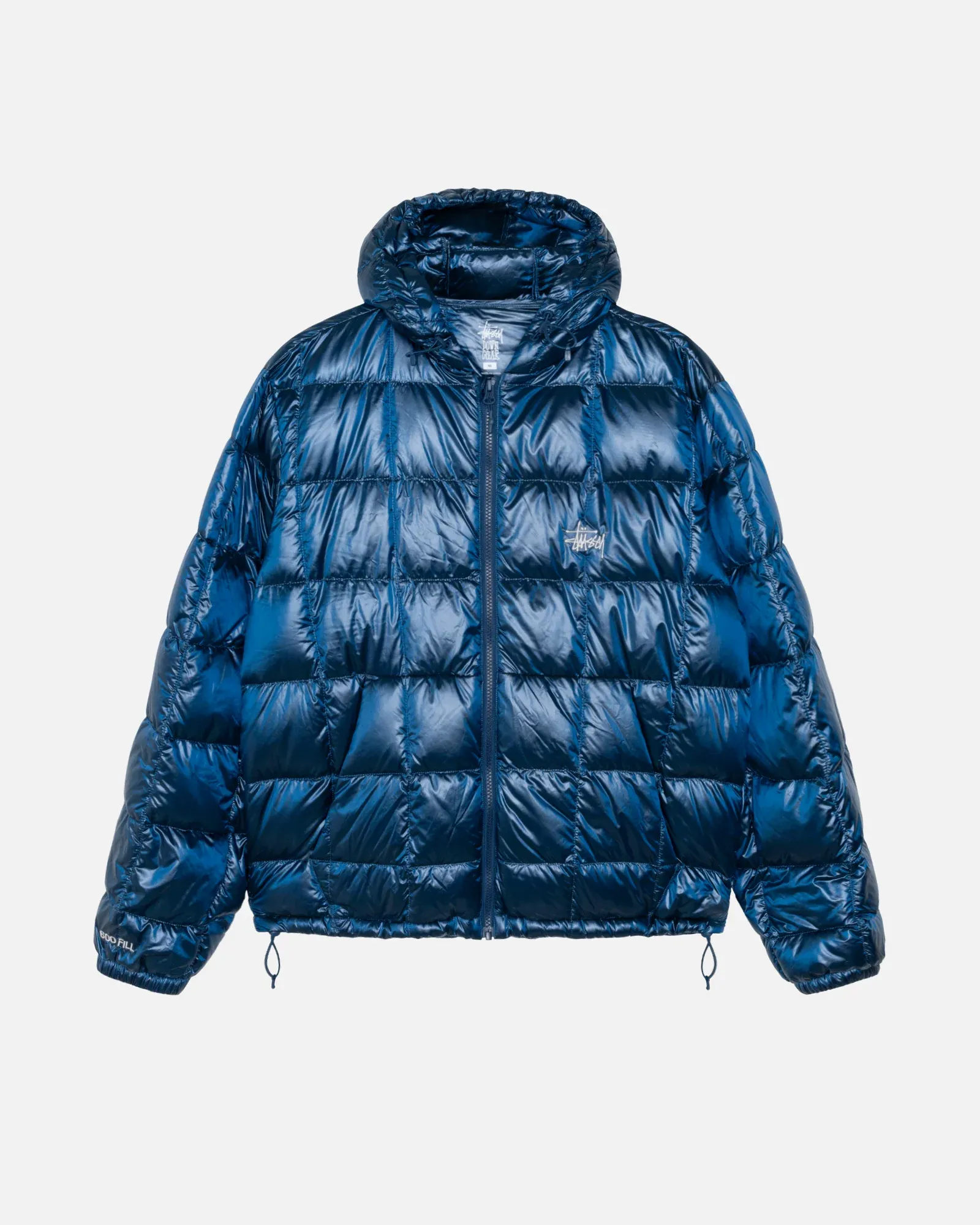 STUSSY MIDWEIGHT HOODED PUFFER ROYAL STUSSY MIDWEIGHT HOODED PUFFER ROYAL