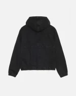 STUSSY WORK JACKET CANVAS NEEDLE PUNCH BLACK