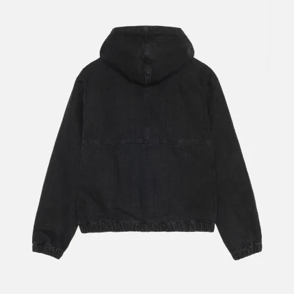 STUSSY WORK JACKET CANVAS NEEDLE PUNCH BLACK