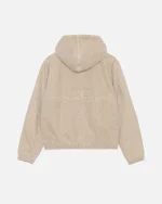 STUSSY WORK JACKET CANVAS NEEDLE PUNCH KHAKI