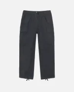 STUSSY MILITARY CARGO PANT RIPSTOP BLACK