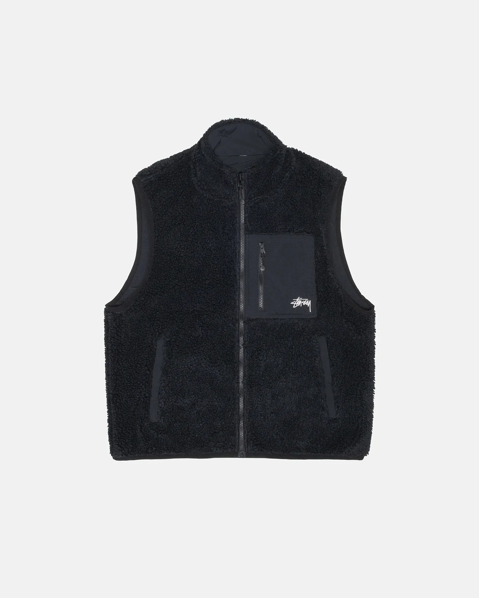 STUSSY SHERPA REVERSIBLE VEST STUSSY SHERPA REVERSIBLE VEST