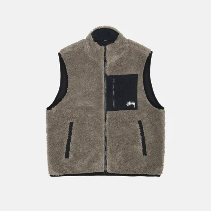 STUSSY SHERPA REVERSIBLE VEST
