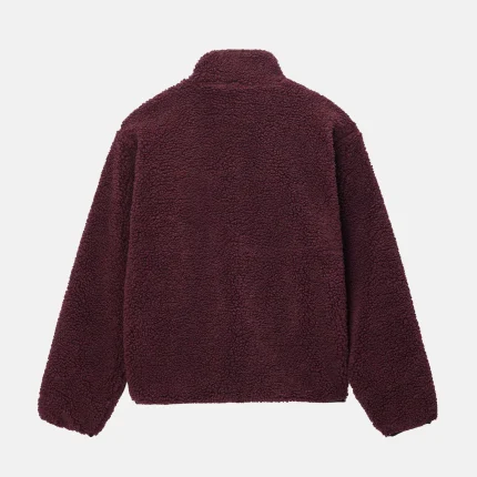 STUSSY SHERPA REVERSIBLE JACKET BURGUNDY