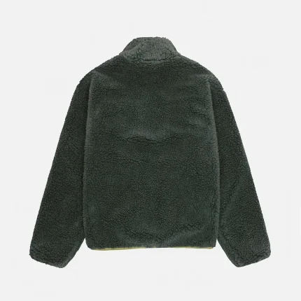 STUSSY SHERPA REVERSIBLE JACKET DARK GREEN