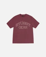 STÜSSY GEAR TEE OXBLOOD
