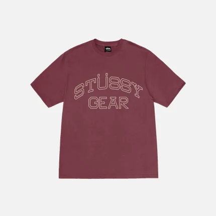 STÜSSY GEAR TEE OXBLOOD