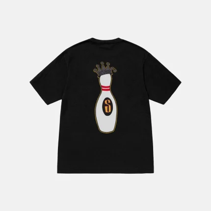 STUSSY KINGPIN TEE PIGMENT DYED BLACK