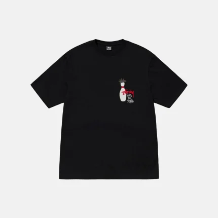 STUSSY KINGPIN TEE PIGMENT DYED BLACK