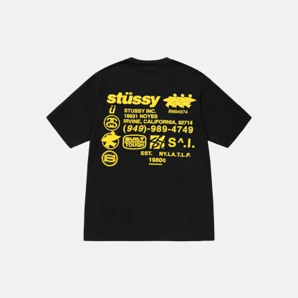 STUSSY DNA TEE PIGMENT DYED BLACK
