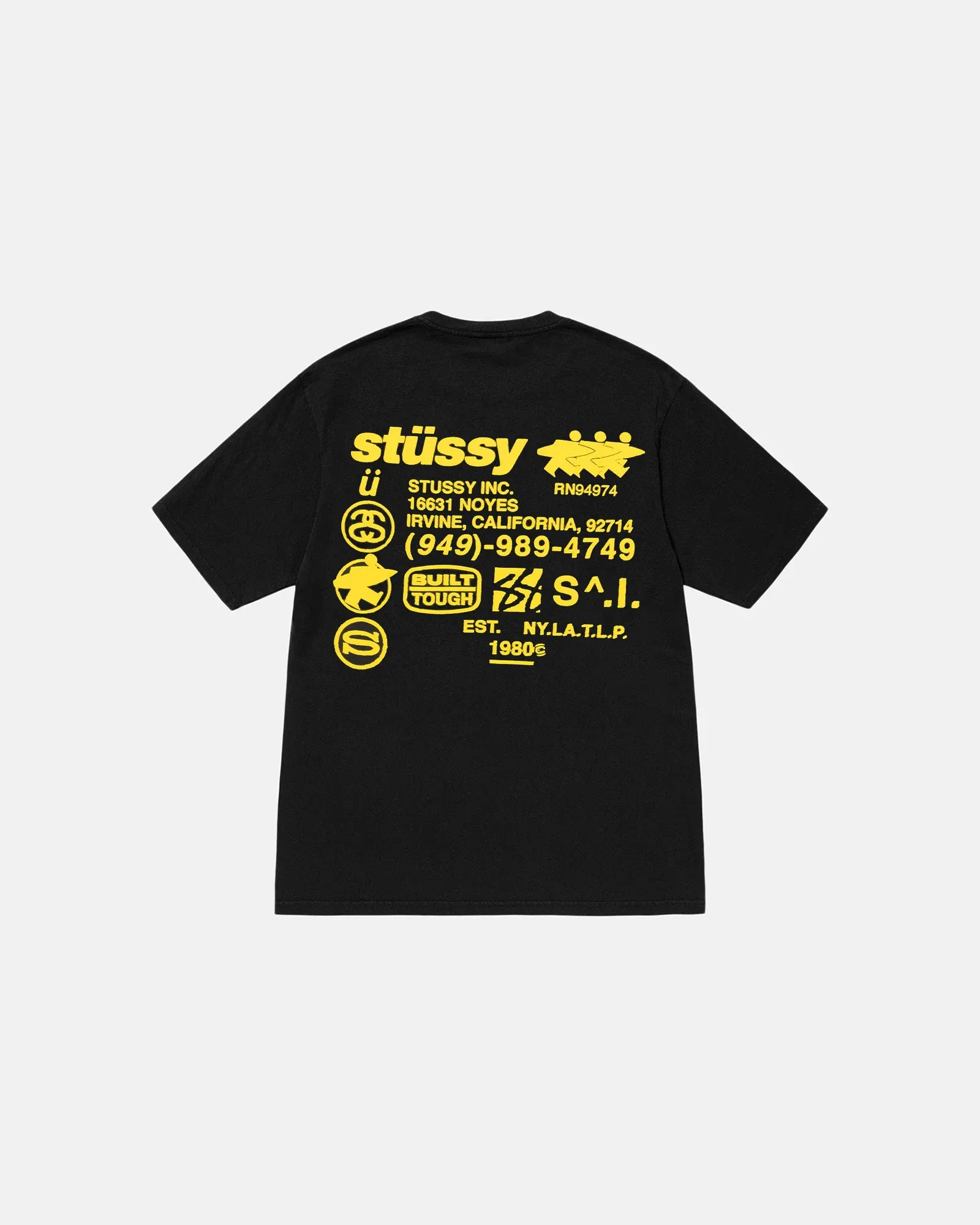STUSSY DNA TEE PIGMENT DYED BLACK STUSSY DNA TEE PIGMENT DYED BLACK