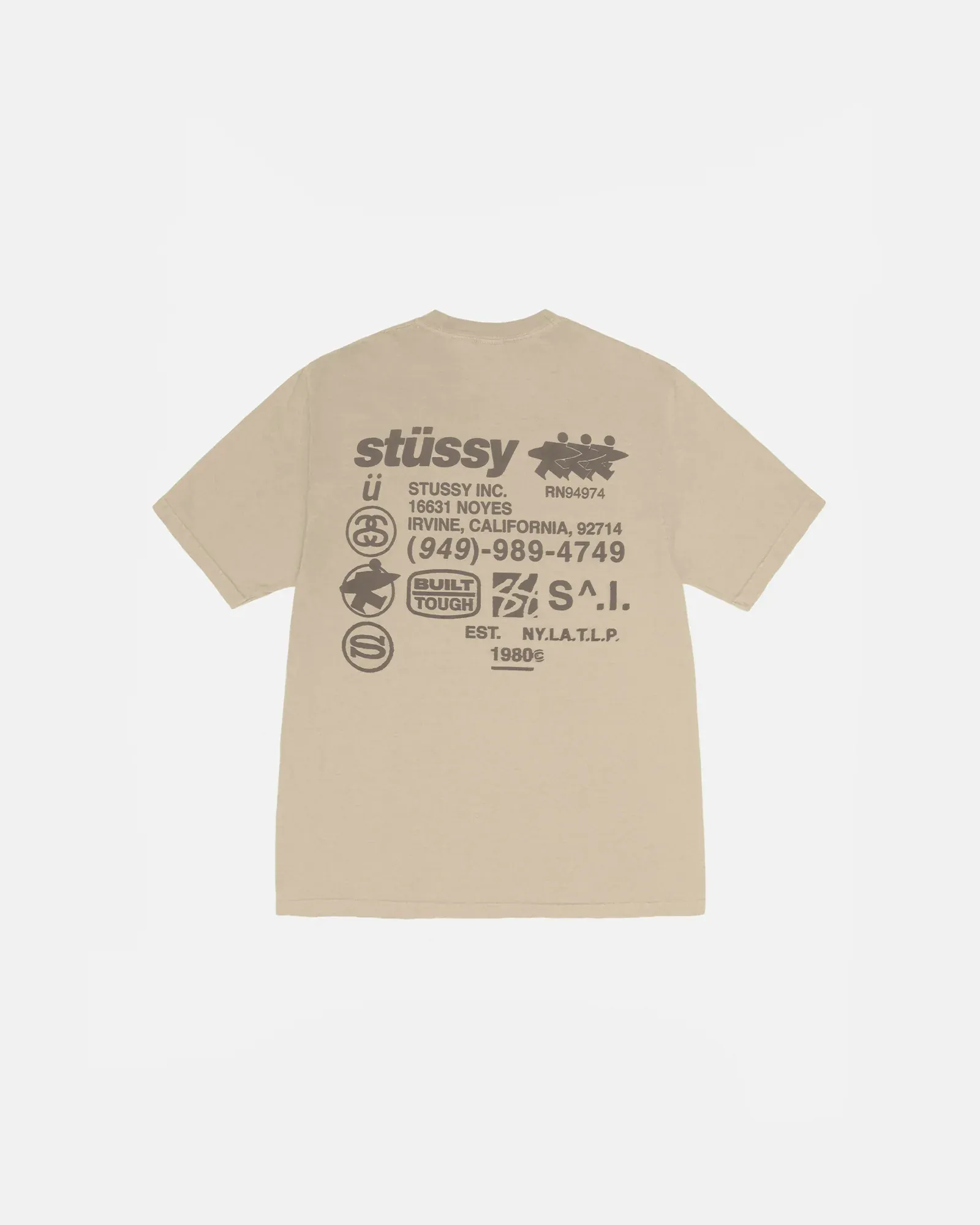 STUSSY DNA TEE PIGMENT DYED KHAKI STUSSY DNA TEE PIGMENT DYED KHAKI