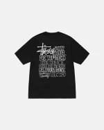 STUSSY CALIFORNIA GROWN TEE PIGMENT DYED BLACK