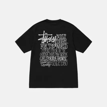 STUSSY CALIFORNIA GROWN TEE PIGMENT DYED BLACK