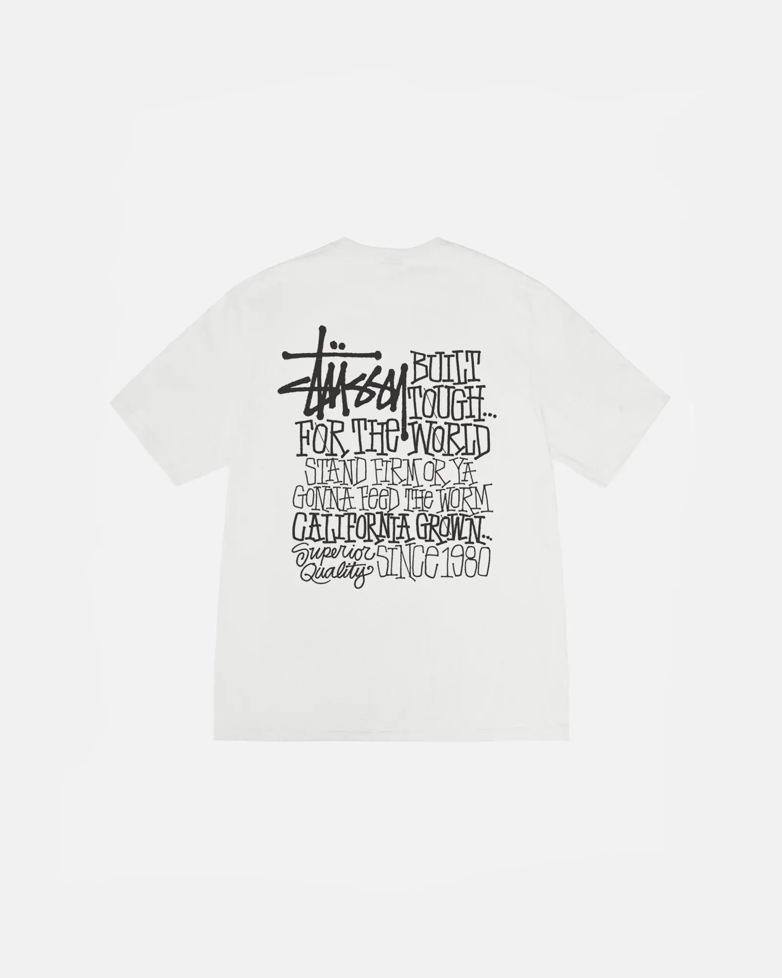 STUSSY CALIFORNIA GROWN TEE PIGMENT DYED NATRUAL STUSSY CALIFORNIA GROWN TEE PIGMENT DYED NATRUAL