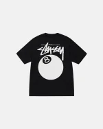 STUSSY 8 BALL TEE BLACK