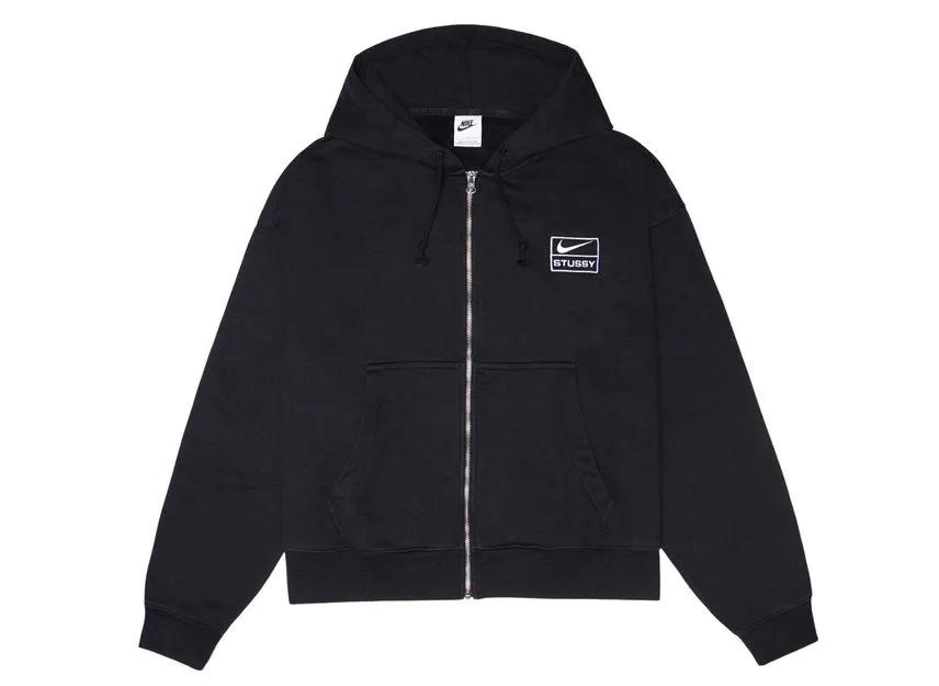 Nike x Stussy Washed Fleece Hoodie Black Nike x Stussy Washed Fleece Hoodie Black