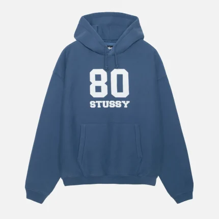 STUSSY 80 RELAXED HOODIE BLUE