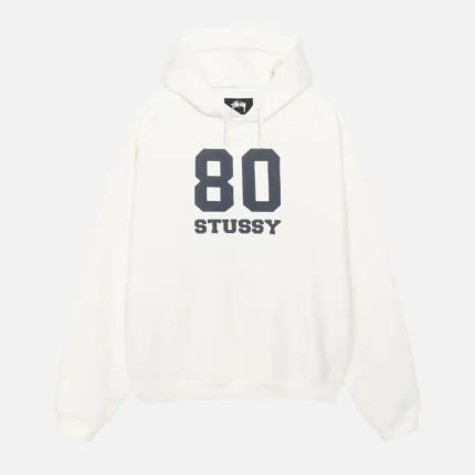 STUSSY 80 RELAXED HOODIE OFF WHITE 2