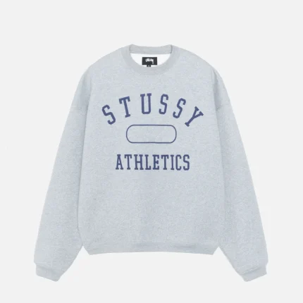 STÜSSY ATHLETICS CREW GREY HEATHER