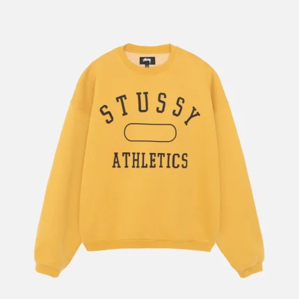 STÜSSY ATHLETICS CREW WASHED GOLD