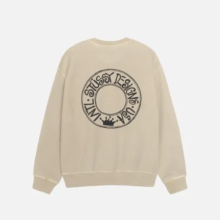 STUSSY BUANA CREW PIGMENT DYED KHAKI